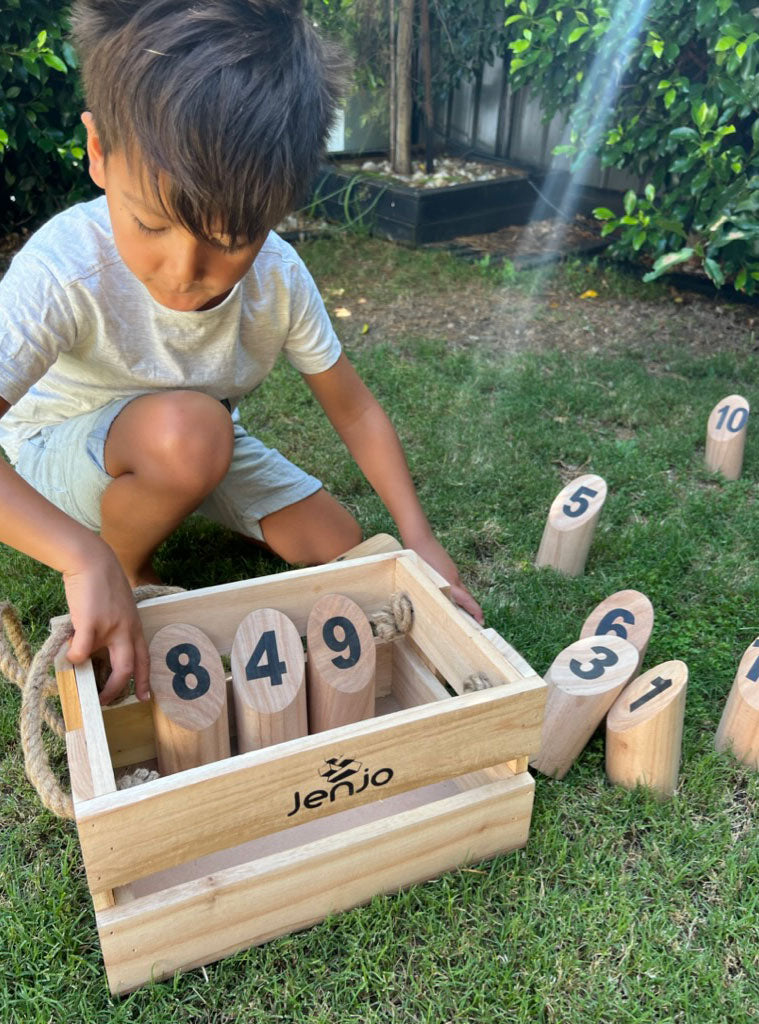 Scatter Hardwood Throwing Lawn Game - Lifestyle Image 2