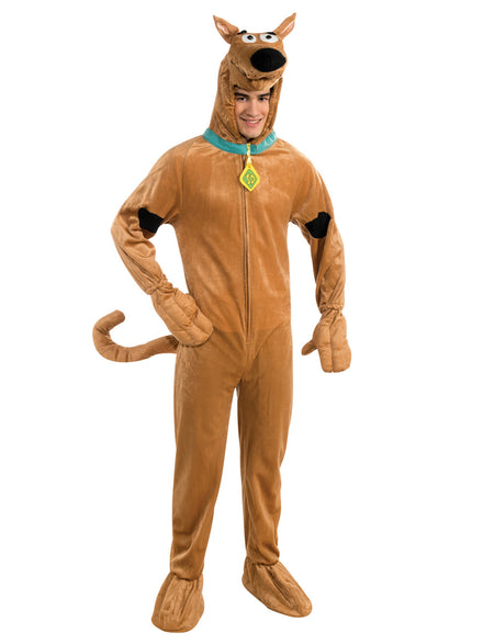 Deluxe Adults Scooby Doo Onesie Costume - Main Image