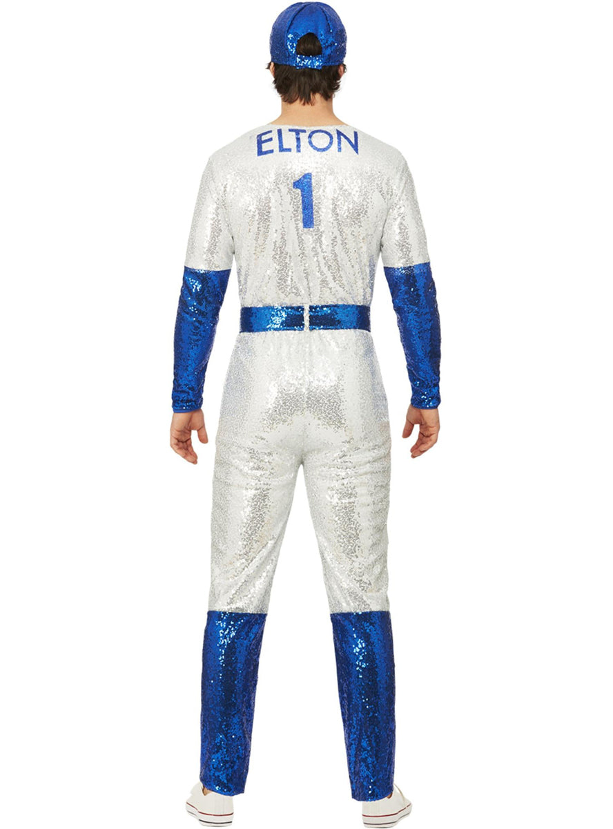 mens elton john sequin baseball outfit - back image