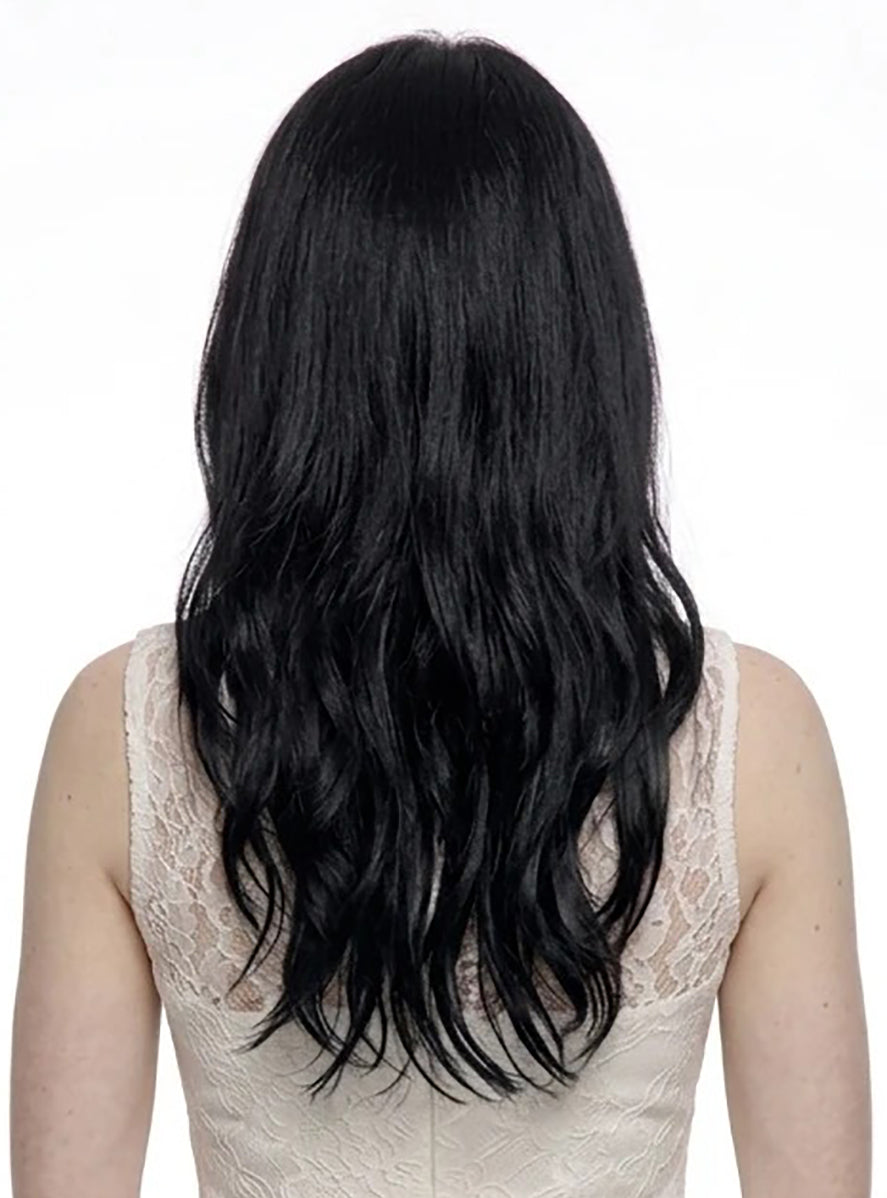 Sheridan Straight Black Layered Wig with Side Fringe