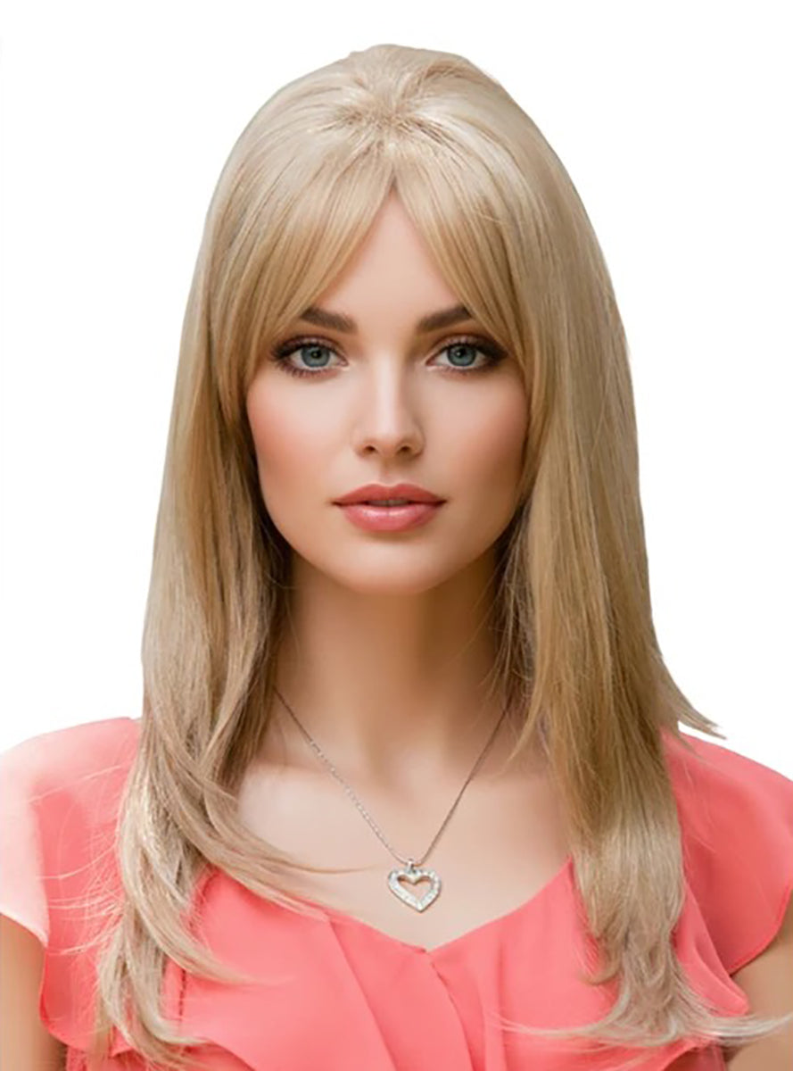 Sheridan Straight Blonde Layered Wig with Side Fringe
