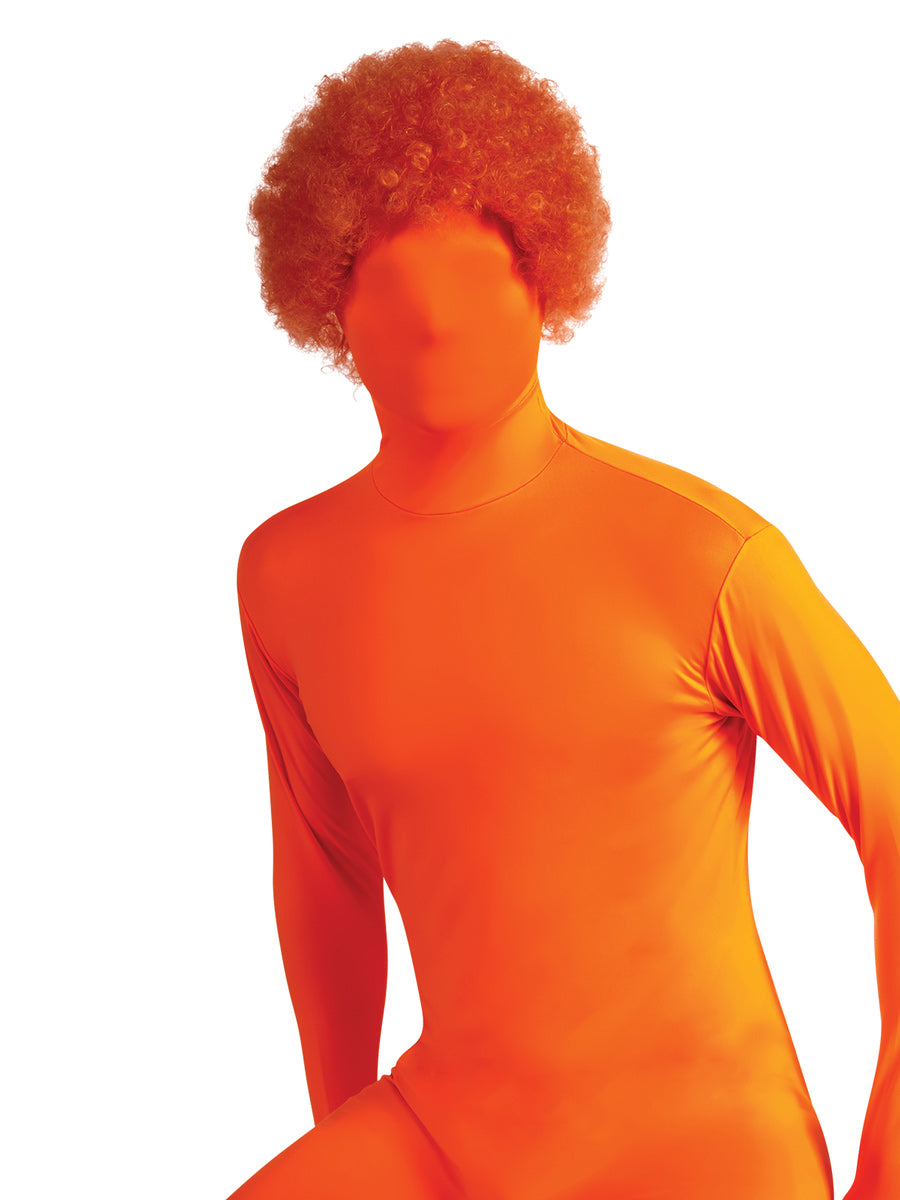 Kids Short Orange Afro Costume Wig - Main Image