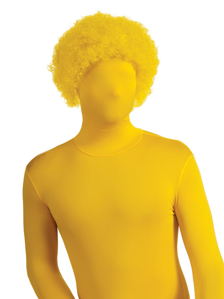 Kids Short Yellow Afro Costume Wig - Main Image