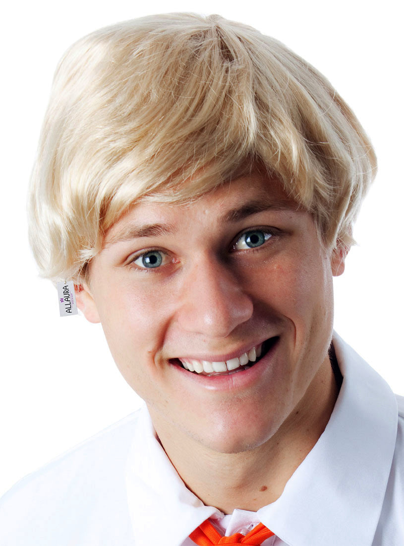 Short Blonde Mens Costume Wig - Main Image