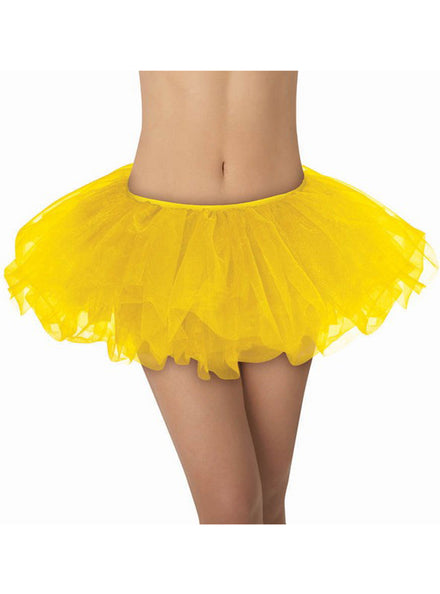 Womens Short Yellow Fluffy Tutu