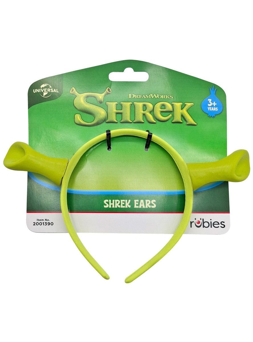Shrek Green Costume Headband With Latex Ears - Packaging Image