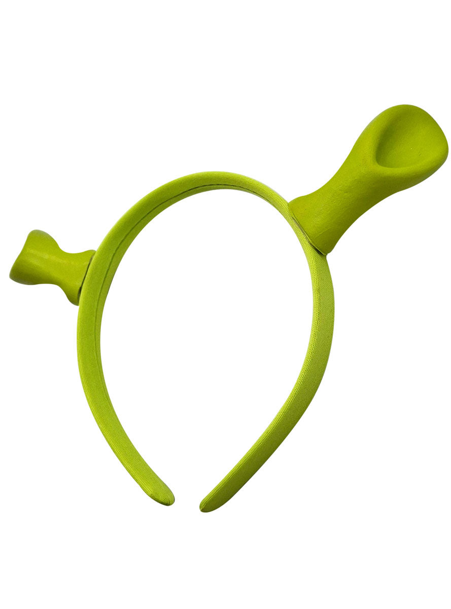 Shrek Green Costume Headband With Latex Ears - Side Image