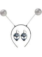 Main Image of Silver Alien Headband and Earrings Set