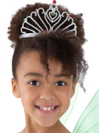 Girls Fan Design Silver Princess Costume Tiara - Main Image