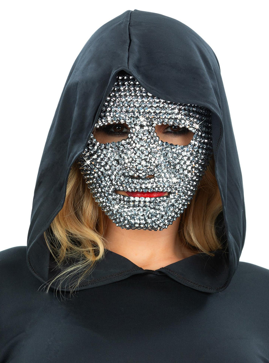Jewelled Full Face Robot Costume Mask - Main Image