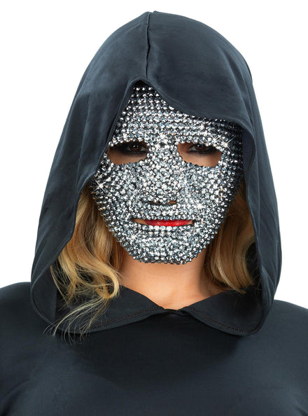 Jewelled Full Face Robot Costume Mask - Main Image