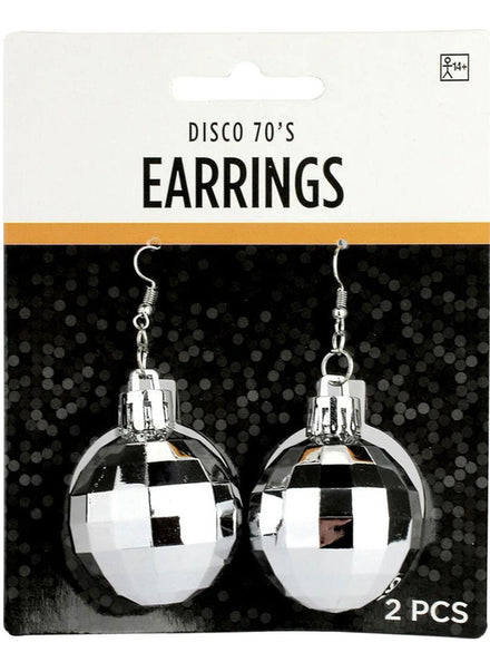 Shiny 70s Disco Ball Earrings