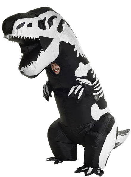 Inflatable Dinosaur Skeleton Mens Costume - Main Image