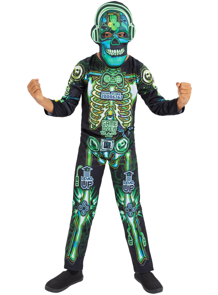 Halloween Boys Skeleton Gamer Costume - Alternate Image