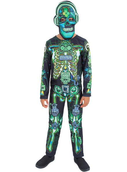 Halloween Boys Skeleton Gamer Costume - Main Image