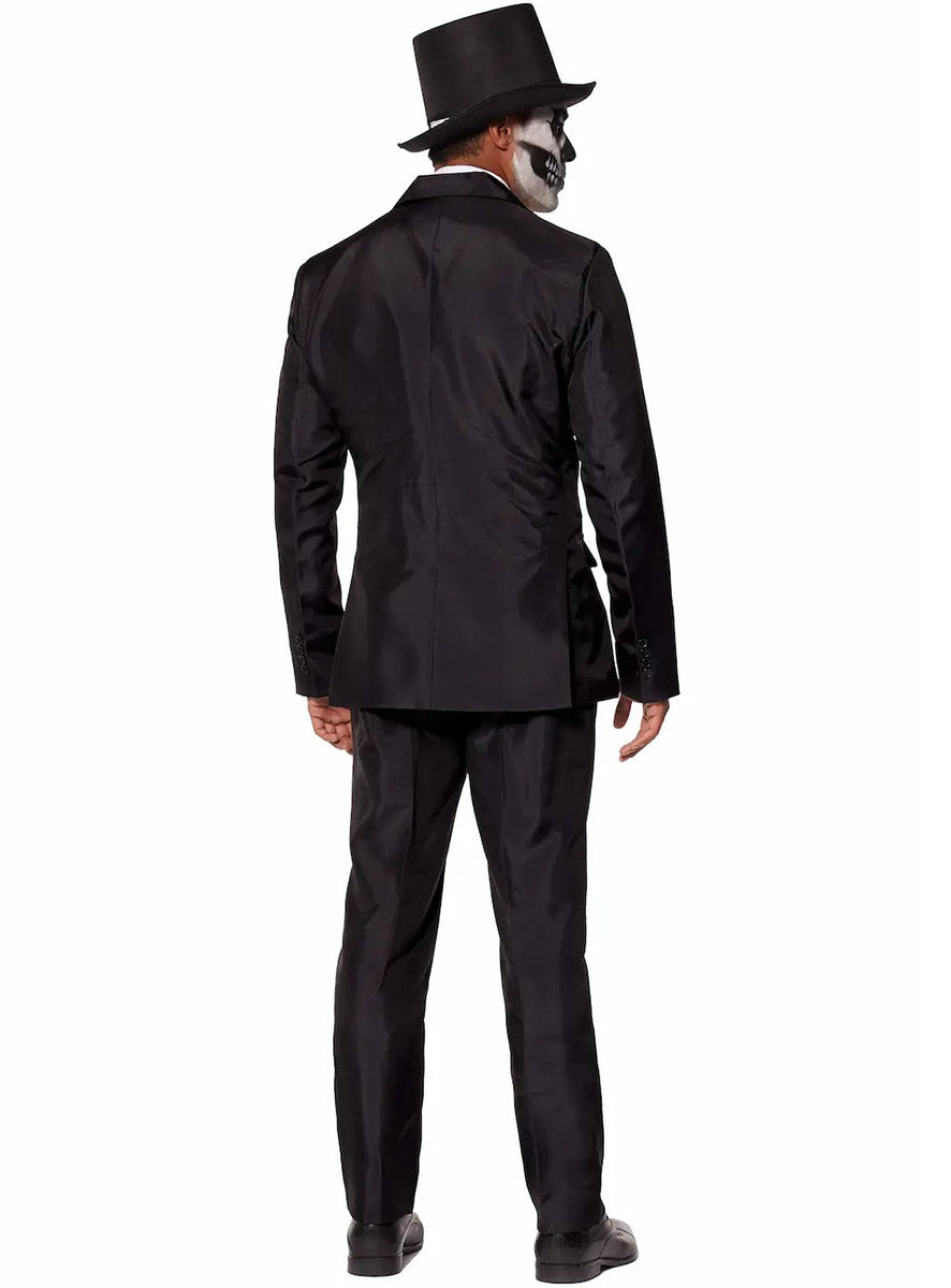 Back Image of Grunge Skeleton Mens Deluxe Halloween Costume Suit