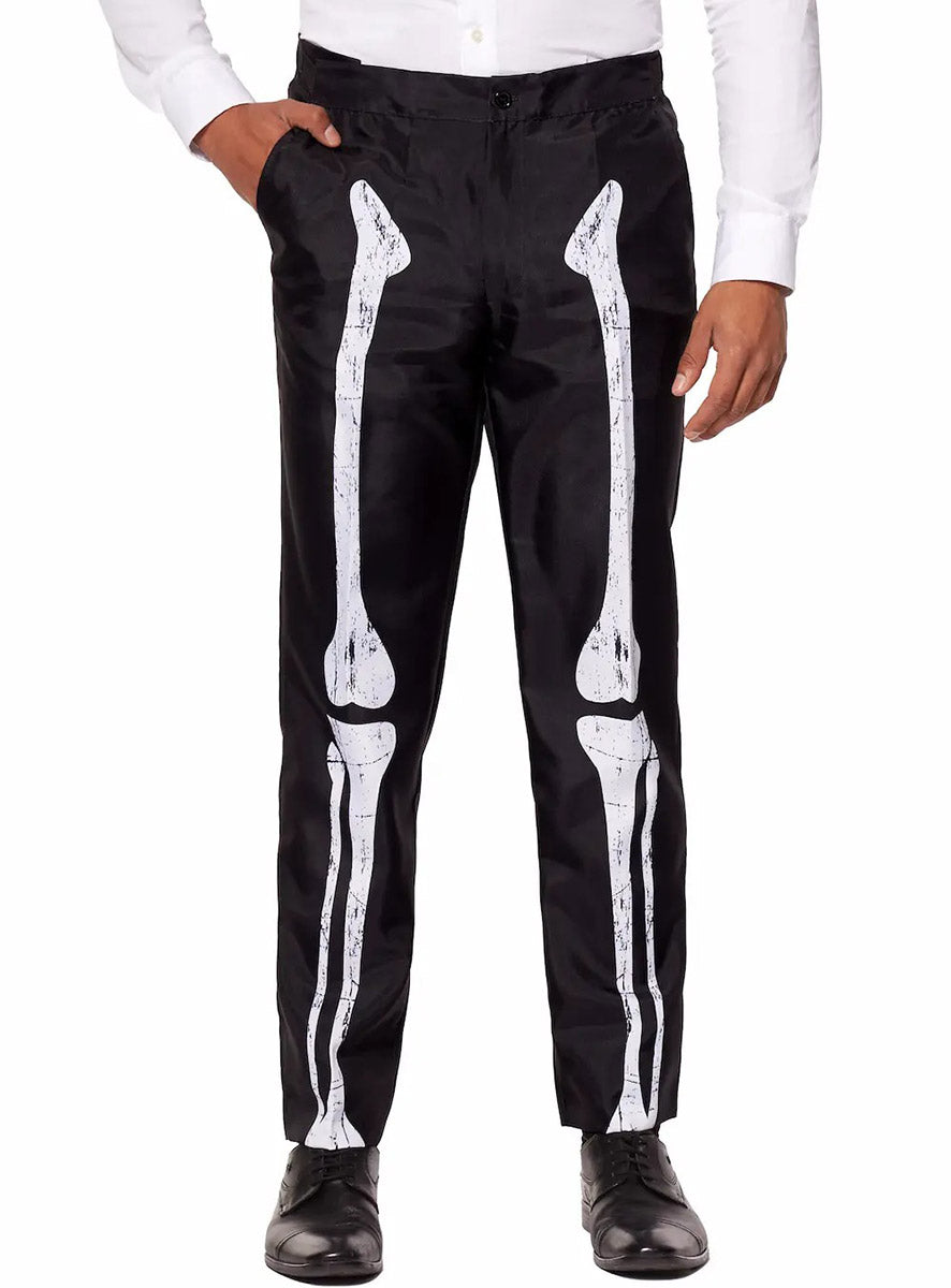 Pants Image of Grunge Skeleton Mens Deluxe Halloween Costume Suit