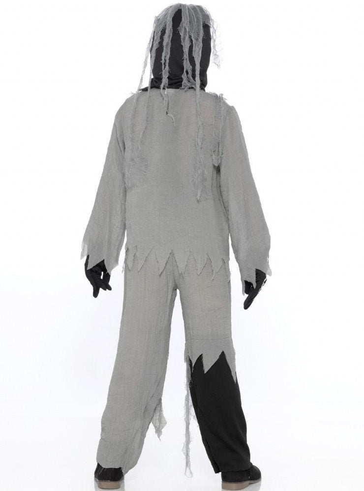 Swamp Zombie Boys Skeleton Halloween Costume - Back Image