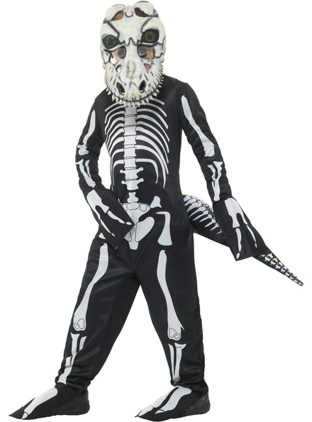 boys skeleton dinosaur halloween costume - Main image