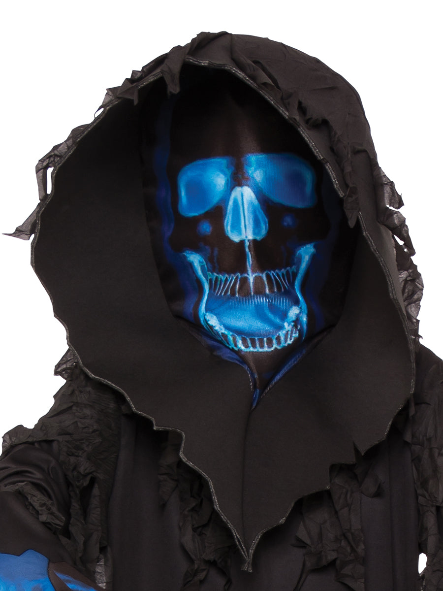 Skeleton Reaper Boys Halloween Costume - Close Image