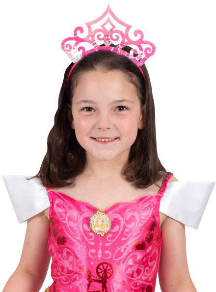 Princes Aurora Girls Pink Sleeping Beauty Costume Tiara - Main Image
