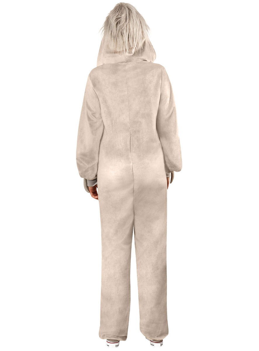 Back Image of Furry Sloth Mens Animal Costume Onesie