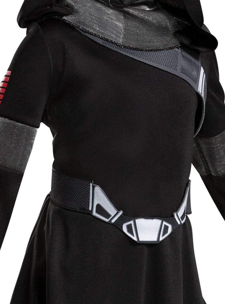 Snake Eyes Girls Classic Black Ninja Costume - Close Image 2