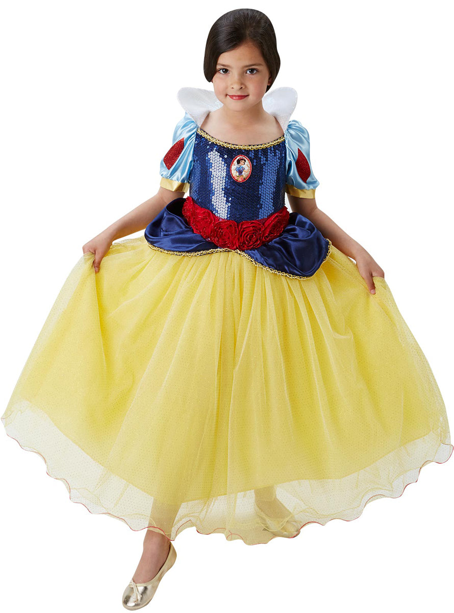 Premium Girls Snow White Disney Princess Costume - Main Image