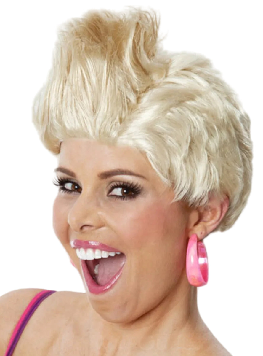 So What Womens Blonde Spikey Pop Star Costume Wig - Alternative Image