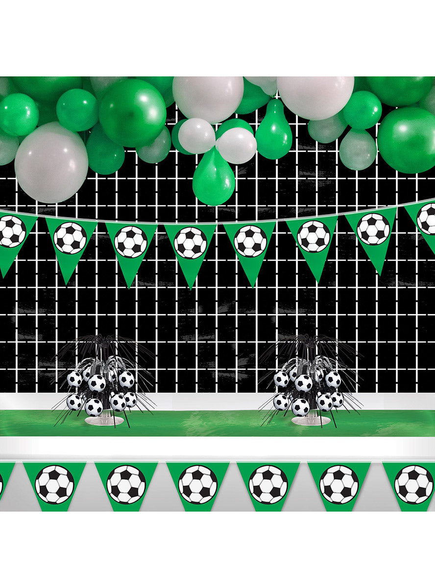 Soccer 366cm Green Pennant Flag Bunting