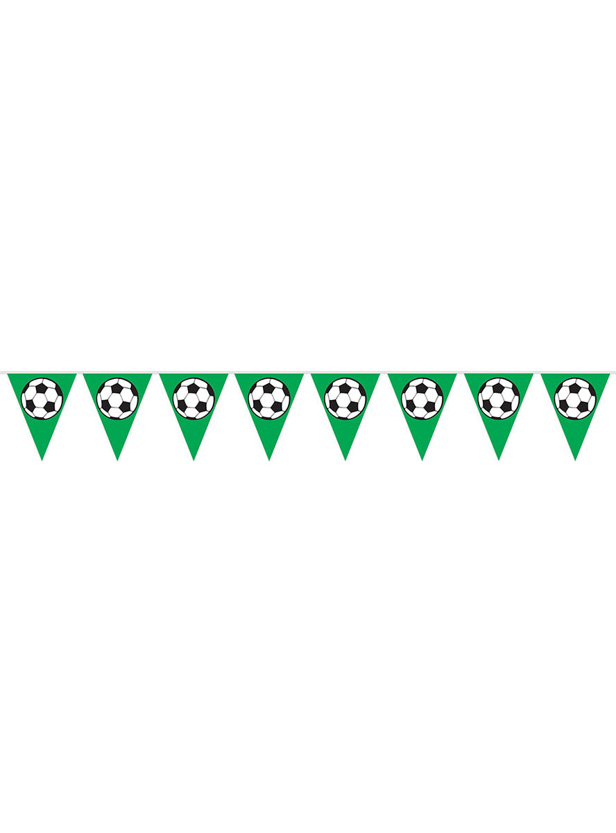 Soccer 366cm Green Pennant Flag Bunting