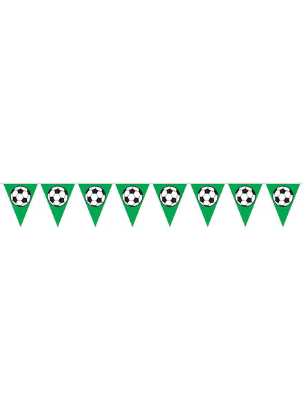 Soccer 366cm Green Pennant Flag Bunting