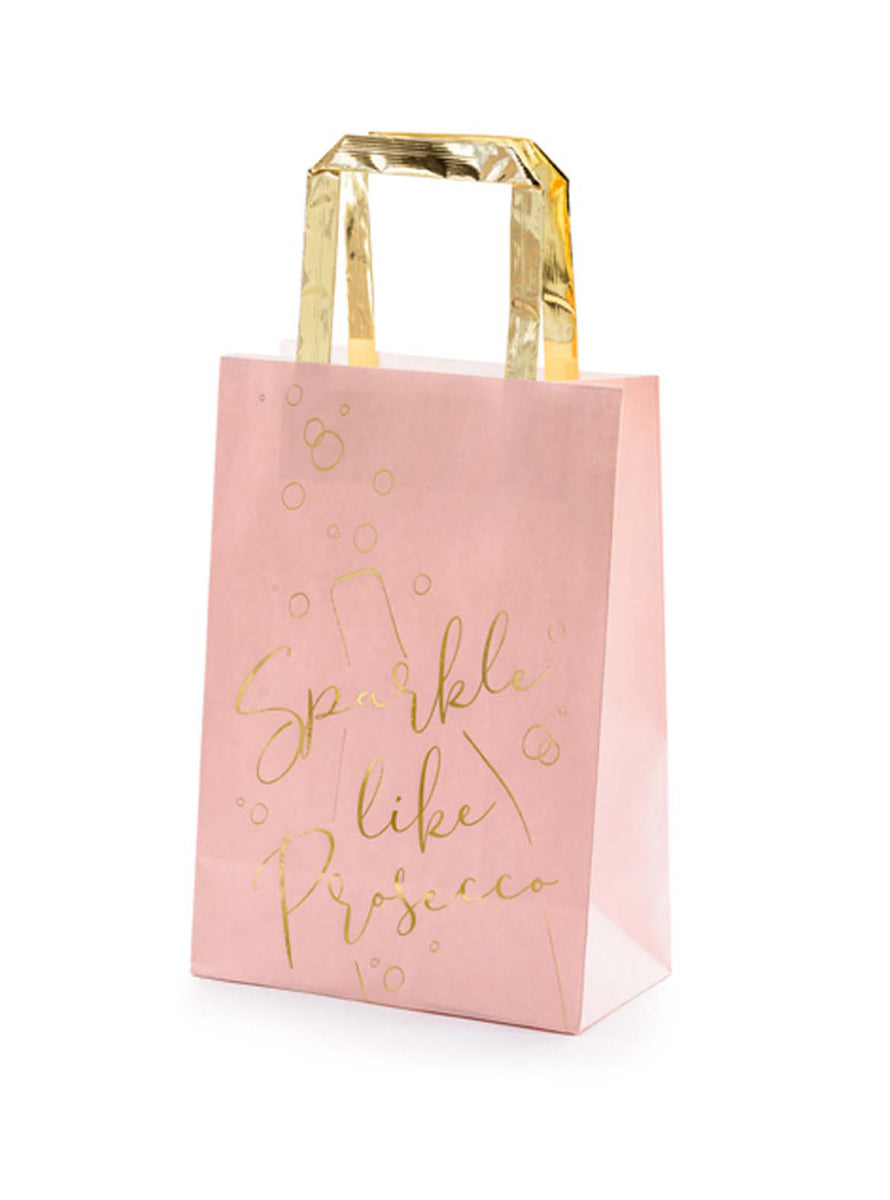 Sparkle Like Prosecco 6 Pack Pink Hens Party Gift Bags - Main Image