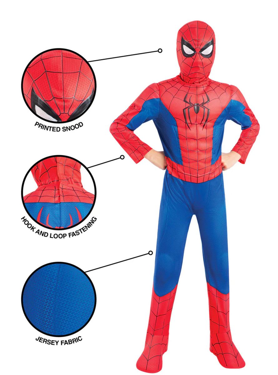 Spider-Man Brand New Day Deluxe Boys Muscle Chest Superhero Costume - Details Image 1