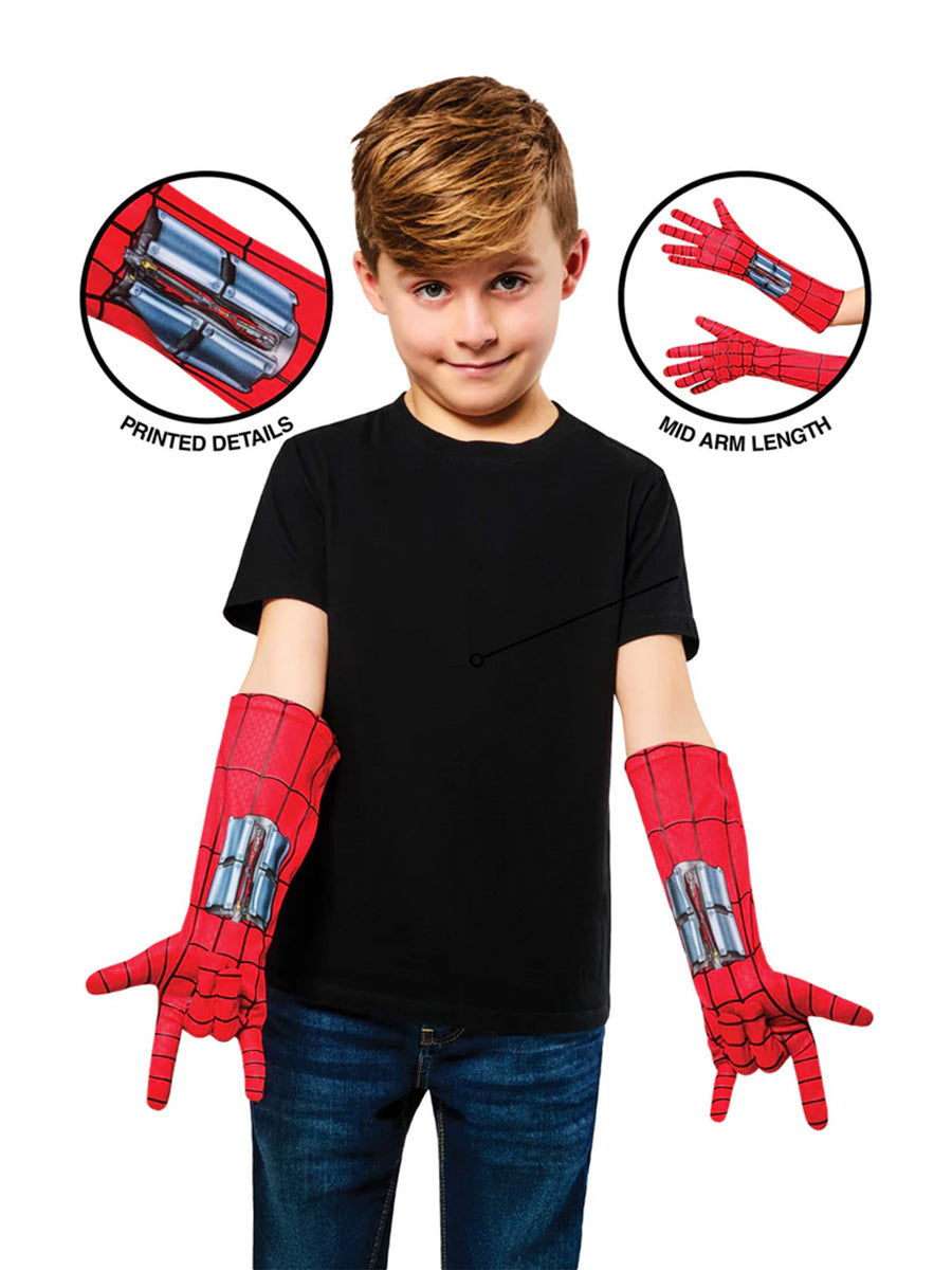 Spider-Man Brand New Day Kids Red Superhero Costume Gloves - Details Image