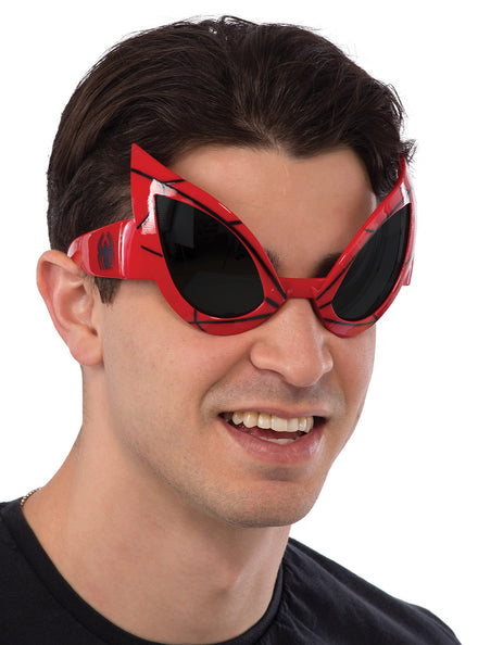 Red Spidermen Adults Superhero Costume Goggles - Main Image