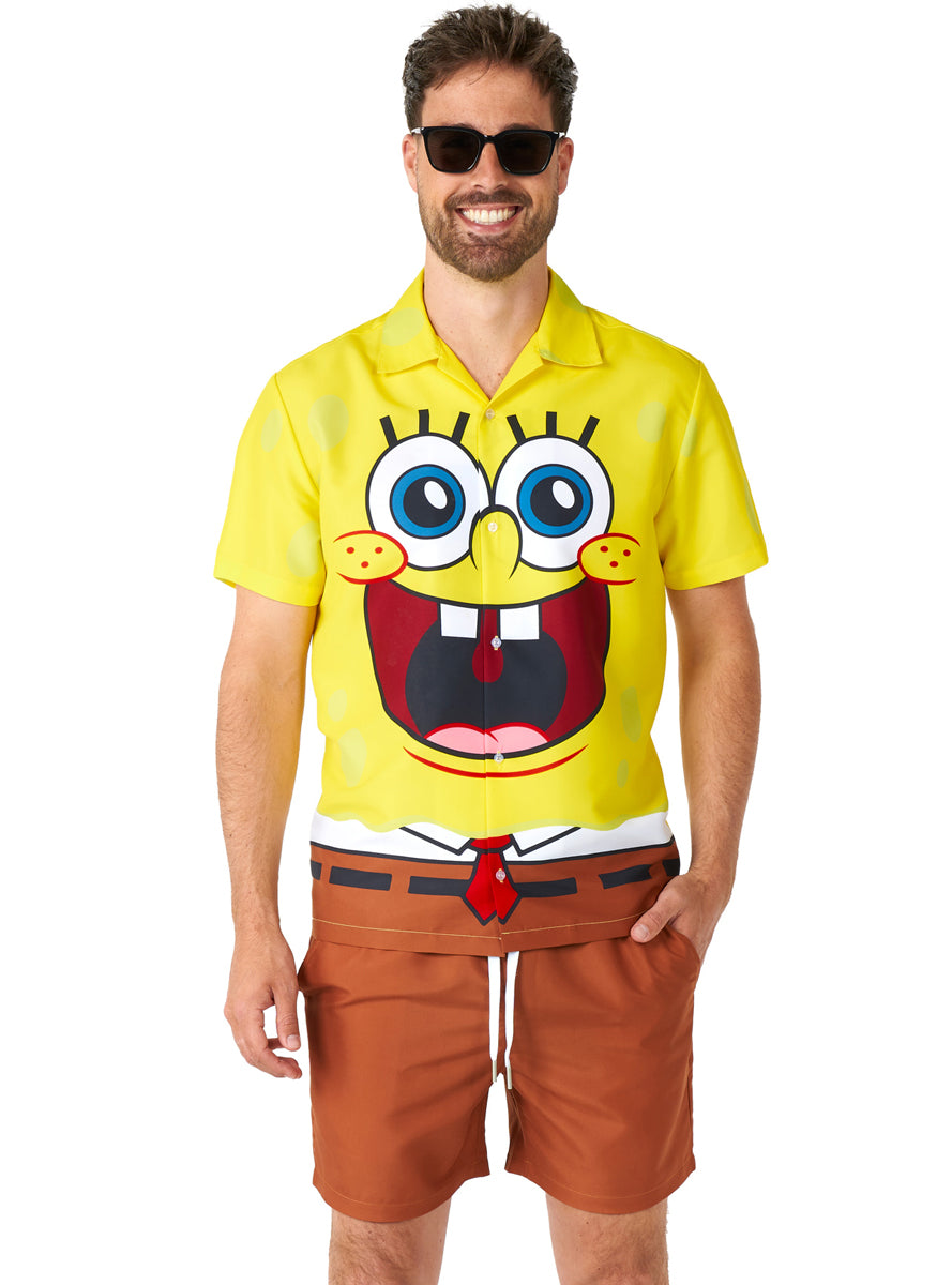 SpongeBob SquarePants Mens Short Sleeved Costume Suit - Main Image