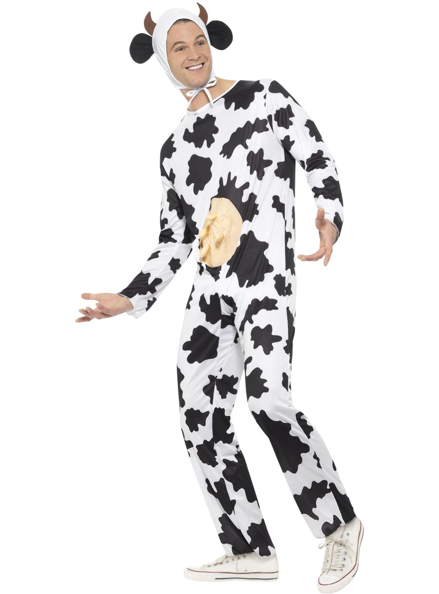 adults spotty cow costume onesie - alternative image