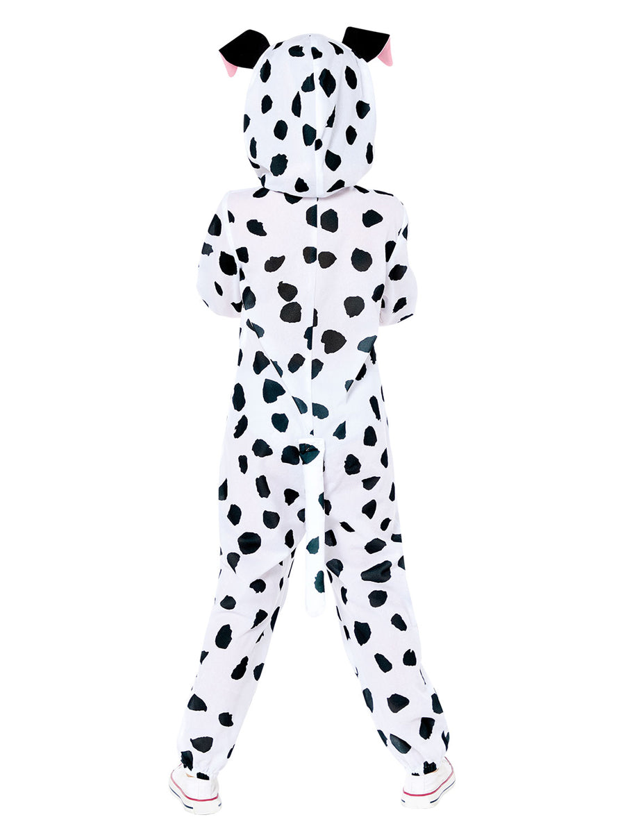 Dalmatian Dog Kids Spotted Animal Onesie Costume - Back Image