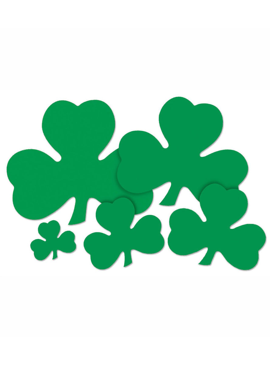 St Patricks Day 30cm Green Shamrock Cut Out - Main Image