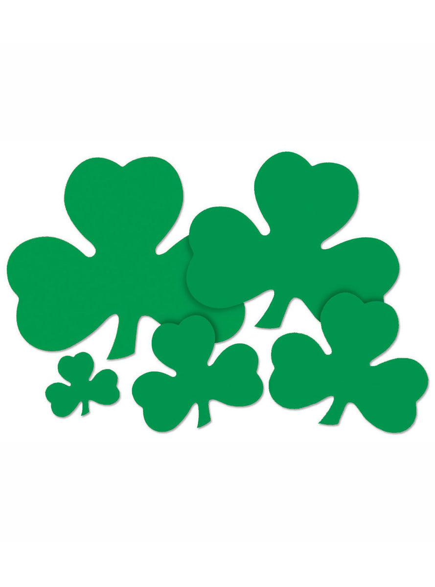 St Patricks Day 40cm Green Shamrock Cut Out - Main Image
