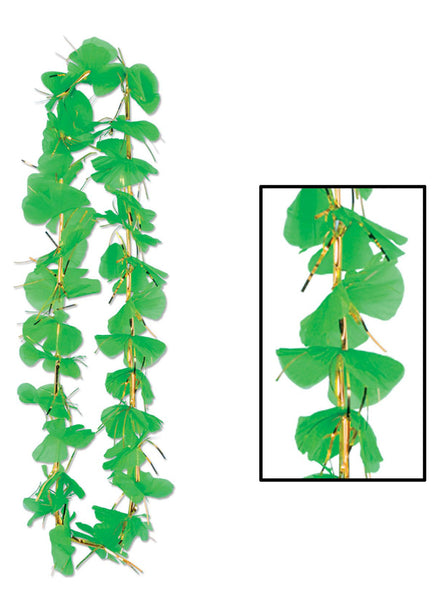 St Patricks Day Green Shamrock Costume Lei - Main Image