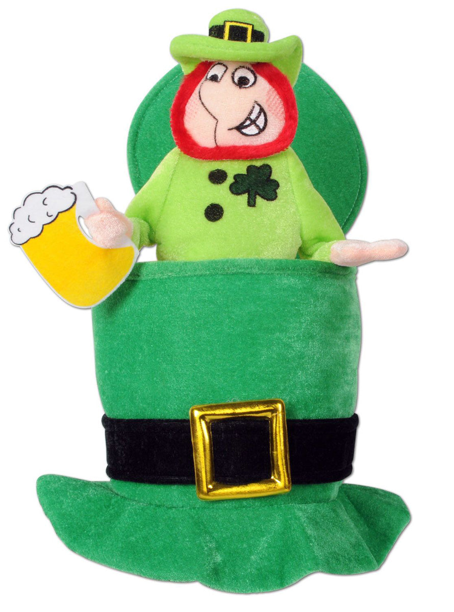 St Patricks Day Green Leprechaun Novelty Costume Hat - Main Image