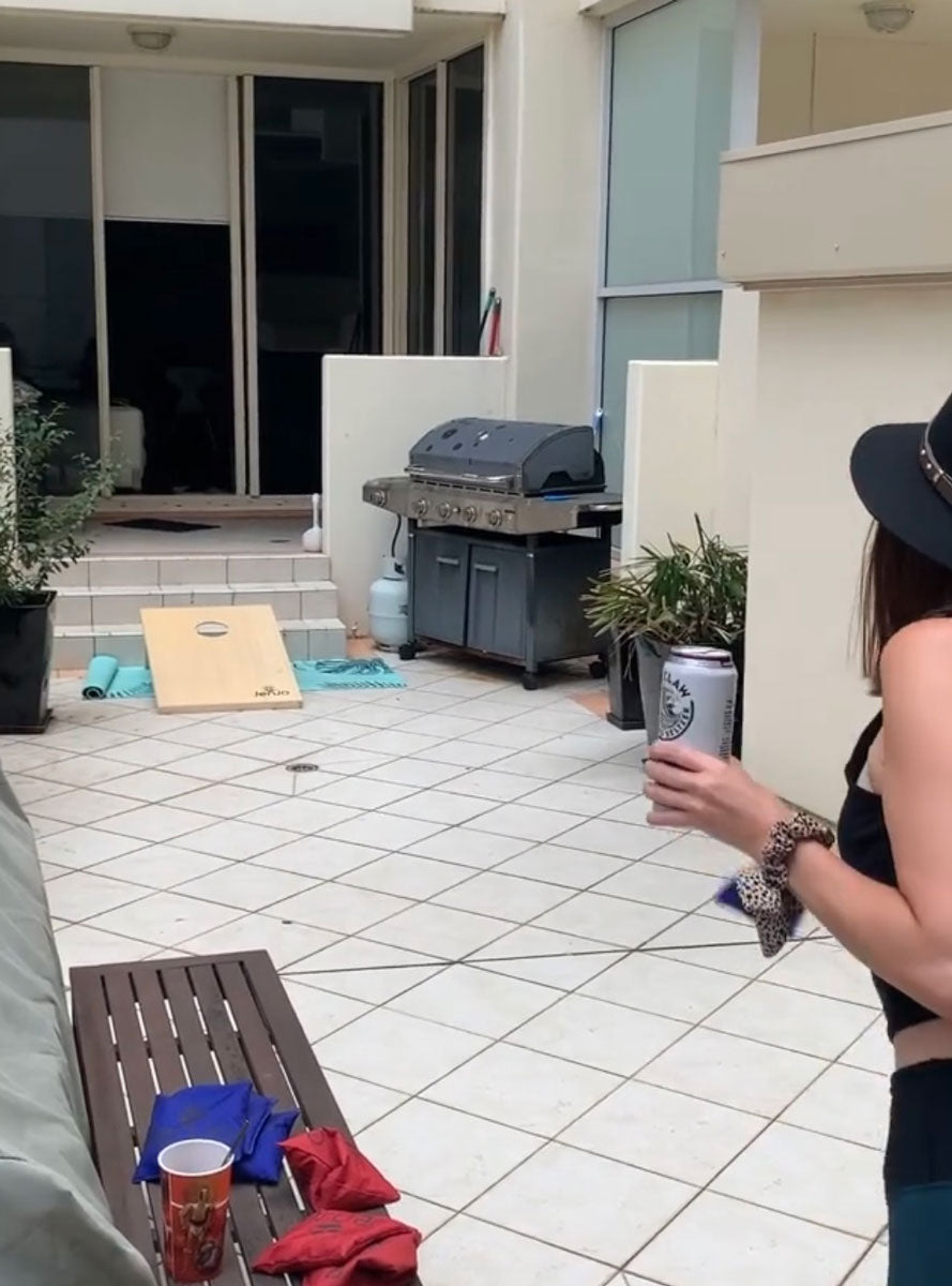 Standard Single Cornhole Beanbag Toss Outdoor Party Game - Lifestyle Image 3