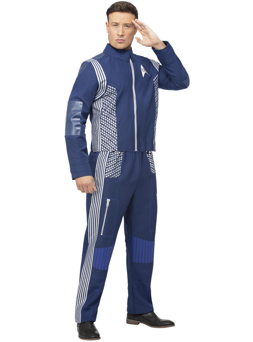 Mens Star Trek Discovery Sciences Uniform Costume - Front Image