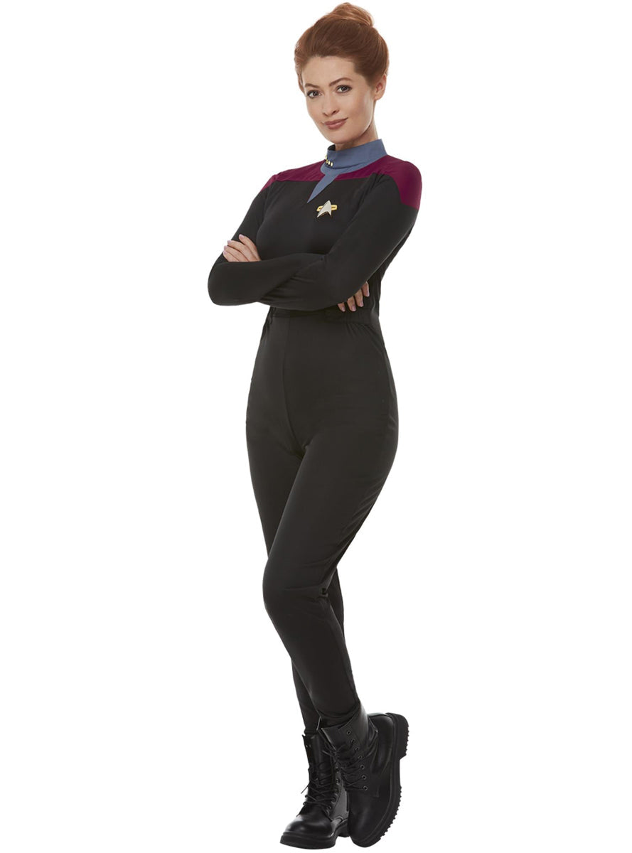 Womens Star Trek Voyager Sciences Uniform Costume - Alternative Image
