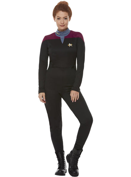 Womens Star Trek Voyager Sciences Uniform Costume - Front Image
