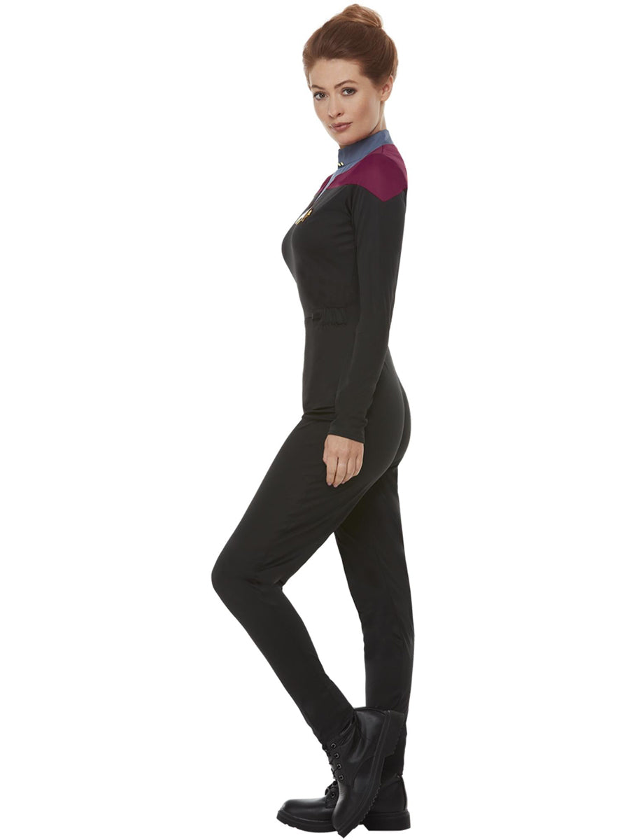 Womens Star Trek Voyager Sciences Uniform Costume - Side Image