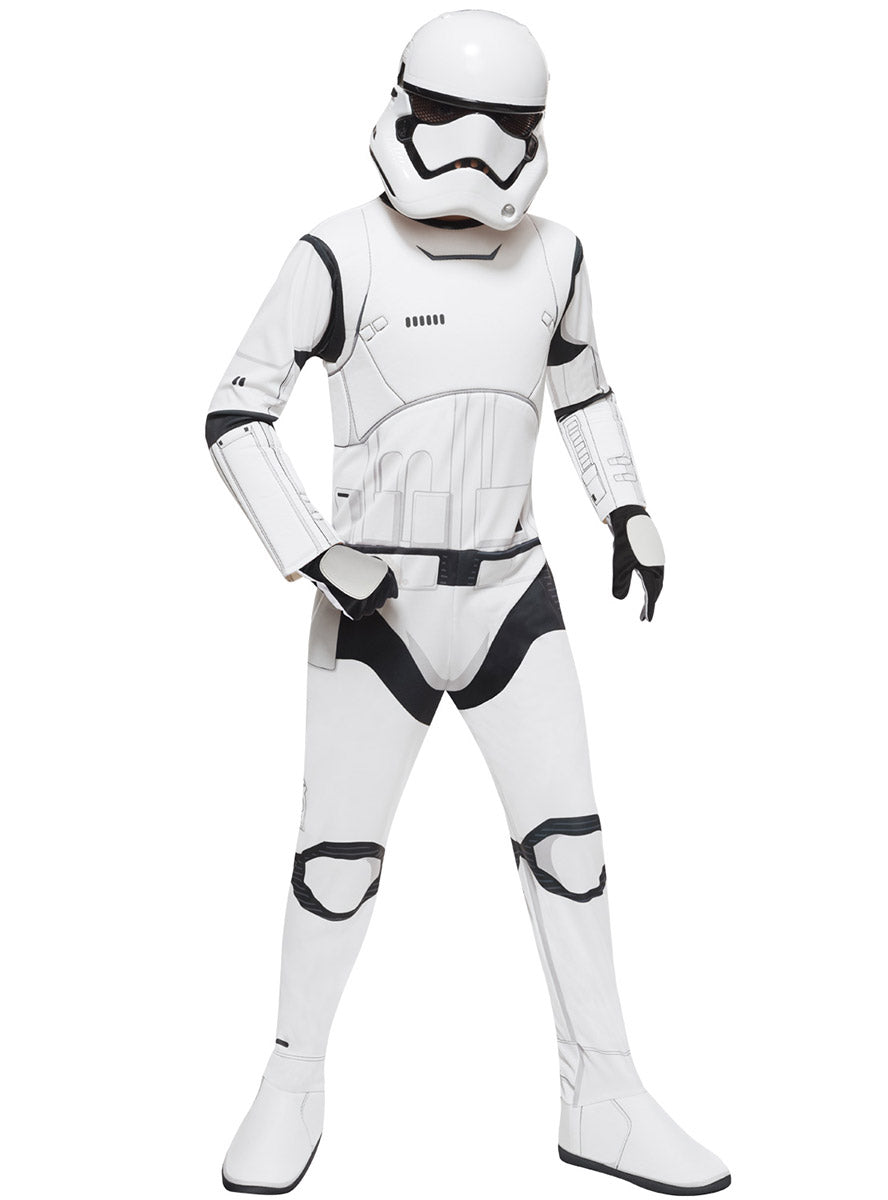 Boys Deluxe White Stromtrooper Star Wars Costume - Main Image