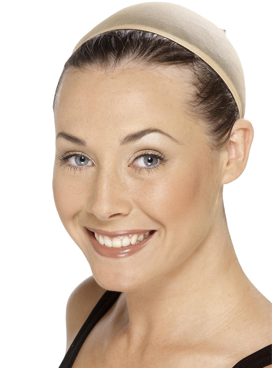 Adults Nude Colour Wig Cap - Alternative Image